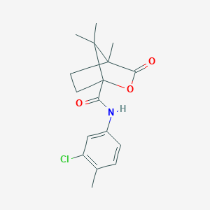molecular formula C17H20ClNO3 B384561 N-(3-chloro-4-methylphenyl)-4,7,7-trimethyl-3-oxo-2-oxabicyclo[2.2.1]heptane-1-carboxamide CAS No. 577789-37-8