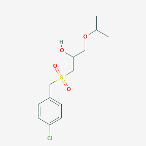 molecular formula C13H19ClO4S B3845619 1-[(4-chlorobenzyl)sulfonyl]-3-isopropoxy-2-propanol 