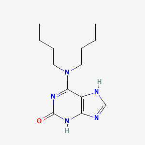 molecular formula C13H21N5O B3845624 6-(dibutylamino)-9H-purin-2-ol 