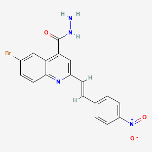 molecular formula C18H13BrN4O3 B3845635 6-bromo-2-[2-(4-nitrophenyl)vinyl]-4-quinolinecarbohydrazide 