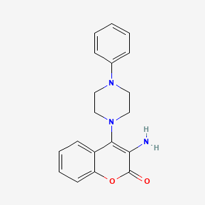 3-amino-4-(4-phenyl-1-piperazinyl)-2H-chromen-2-one