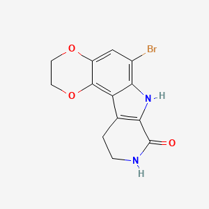 molecular formula C13H11BrN2O3 B3845648 6-bromo-2,3,7,9,10,11-hexahydro-8H-[1,4]dioxino[2,3-e]pyrido[3,4-b]indol-8-one 