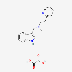N-(1H-indol-3-ylmethyl)-N-methyl-2-(2-pyridinyl)ethanamine oxalate