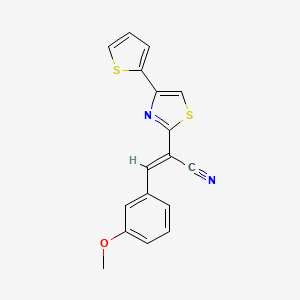 3-(3-methoxyphenyl)-2-[4-(2-thienyl)-1,3-thiazol-2-yl]acrylonitrile