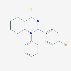 molecular formula C20H17BrN2S B384571 2-(4-bromophenyl)-1-phenyl-5,6,7,8-tetrahydro-4(1H)-quinazolinethione 