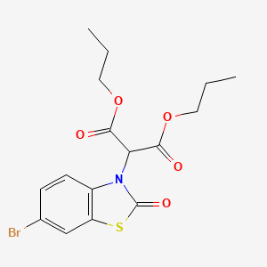 dipropyl (6-bromo-2-oxo-1,3-benzothiazol-3(2H)-yl)malonate
