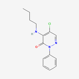 molecular formula C14H16ClN3O B3845728 4-(butylamino)-5-chloro-2-phenyl-3(2H)-pyridazinone 