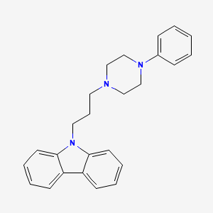 molecular formula C25H27N3 B3845737 9-[3-(4-phenyl-1-piperazinyl)propyl]-9H-carbazole 