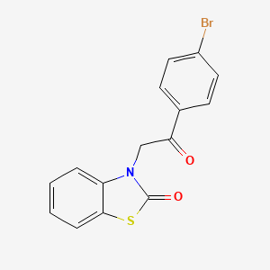 molecular formula C15H10BrNO2S B3845740 3-[2-(4-bromophenyl)-2-oxoethyl]-1,3-benzothiazol-2(3H)-one 