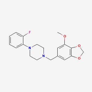 1-(2-fluorophenyl)-4-[(7-methoxy-1,3-benzodioxol-5-yl)methyl]piperazine