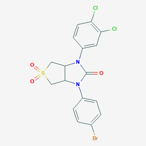 molecular formula C17H13BrCl2N2O3S B384577 1-(4-bromophenyl)-3-(3,4-dichlorophenyl)tetrahydro-1H-thieno[3,4-d]imidazol-2(3H)-one 5,5-dioxide CAS No. 618397-26-5