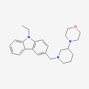 molecular formula C24H31N3O B3845775 9-ethyl-3-{[3-(4-morpholinyl)-1-piperidinyl]methyl}-9H-carbazole 