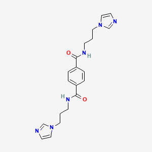 molecular formula C20H24N6O2 B3845776 N,N'-bis[3-(1H-imidazol-1-yl)propyl]terephthalamide 