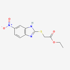 molecular formula C11H11N3O4S B3845782 ethyl [(5-nitro-1H-benzimidazol-2-yl)thio]acetate 