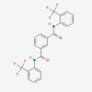 molecular formula C22H14F6N2O2 B3845788 N,N'-bis[2-(trifluoromethyl)phenyl]isophthalamide 