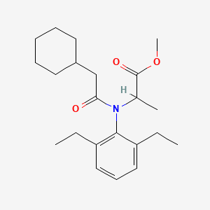 molecular formula C22H33NO3 B3845836 methyl N-(cyclohexylacetyl)-N-(2,6-diethylphenyl)alaninate 