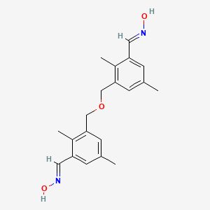 molecular formula C20H24N2O3 B3845849 3,3'-[oxybis(methylene)]bis(2,5-dimethylbenzaldehyde) dioxime 