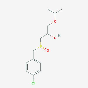 molecular formula C13H19ClO3S B3845865 1-[(4-chlorobenzyl)sulfinyl]-3-isopropoxy-2-propanol 