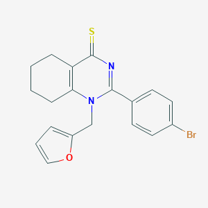 molecular formula C19H17BrN2OS B384588 2-(4-bromophenyl)-1-(2-furylmethyl)-5,6,7,8-tetrahydro-4(1H)-quinazolinethione CAS No. 618396-57-9
