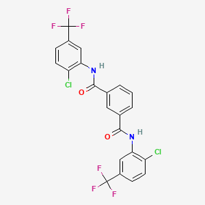 molecular formula C22H12Cl2F6N2O2 B3845892 N,N'-bis[2-chloro-5-(trifluoromethyl)phenyl]isophthalamide 