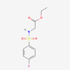 molecular formula C10H12FNO4S B3845903 ethyl N-[(4-fluorophenyl)sulfonyl]glycinate 