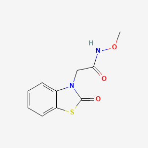 molecular formula C10H10N2O3S B3845906 N-methoxy-2-(2-oxo-1,3-benzothiazol-3(2H)-yl)acetamide 