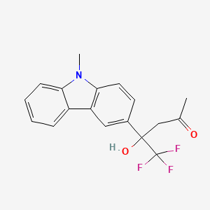 5,5,5-trifluoro-4-hydroxy-4-(9-methyl-9H-carbazol-3-yl)-2-pentanone