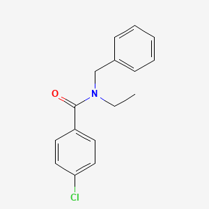 molecular formula C16H16ClNO B3845929 N-benzyl-4-chloro-N-ethylbenzamide 