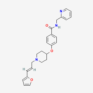 4-({1-[(2E)-3-(2-furyl)-2-propen-1-yl]-4-piperidinyl}oxy)-N-(2-pyridinylmethyl)benzamide