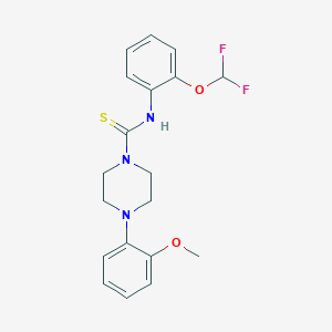 molecular formula C19H21F2N3O2S B384594 N-[2-(difluoromethoxy)phenyl]-4-(2-methoxyphenyl)piperazine-1-carbothioamide CAS No. 612525-37-8