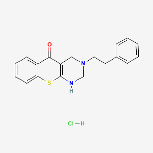 3-(2-phenylethyl)-1,2,3,4-tetrahydro-5H-thiochromeno[2,3-d]pyrimidin-5-one hydrochloride