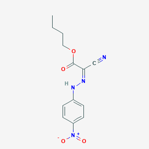 molecular formula C13H14N4O4 B3845953 butyl cyano[(4-nitrophenyl)hydrazono]acetate 