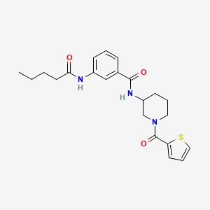molecular formula C22H27N3O3S B3845974 3-(pentanoylamino)-N-[1-(2-thienylcarbonyl)piperidin-3-yl]benzamide 