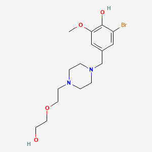 2-bromo-4-({4-[2-(2-hydroxyethoxy)ethyl]-1-piperazinyl}methyl)-6-methoxyphenol