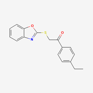 2-(1,3-benzoxazol-2-ylthio)-1-(4-ethylphenyl)ethanone