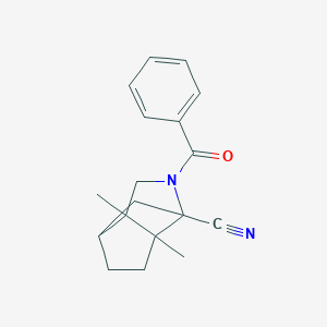 molecular formula C18H20N2O B384600 4-Benzoyl-6,7-dimethyl-4-azatricyclo[4.3.0.0~3,7~]nonane-3-carbonitrile CAS No. 1005272-77-4