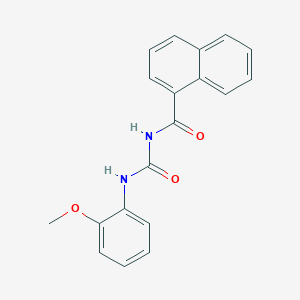 molecular formula C19H16N2O3 B3846003 N-{[(2-methoxyphenyl)amino]carbonyl}-1-naphthamide 
