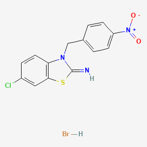 molecular formula C14H11BrClN3O2S B3846010 6-chloro-3-(4-nitrobenzyl)-1,3-benzothiazol-2(3H)-imine hydrobromide 