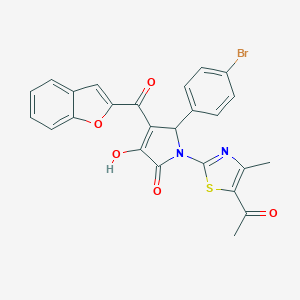 1-(5-acetyl-4-methyl-1,3-thiazol-2-yl)-4-(1-benzofuran-2-ylcarbonyl)-5-(4-bromophenyl)-3-hydroxy-1,5-dihydro-2H-pyrrol-2-one