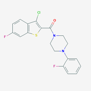 1-[(3-Chloro-6-fluoro-1-benzothien-2-yl)carbonyl]-4-(2-fluorophenyl)piperazine