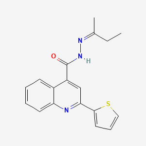 molecular formula C18H17N3OS B3846082 N'-(1-methylpropylidene)-2-(2-thienyl)-4-quinolinecarbohydrazide 