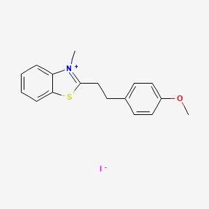 molecular formula C17H18INOS B3846084 2-[2-(4-methoxyphenyl)ethyl]-3-methyl-1,3-benzothiazol-3-ium iodide 