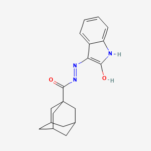 molecular formula C19H21N3O2 B3846099 N'-(2-oxo-1,2-dihydro-3H-indol-3-ylidene)-1-adamantanecarbohydrazide 