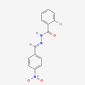 molecular formula C14H10ClN3O3 B3846102 2-chloro-N'-(4-nitrobenzylidene)benzohydrazide 