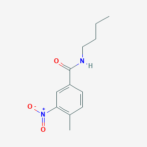 molecular formula C12H16N2O3 B3846129 N-butyl-4-methyl-3-nitrobenzamide 