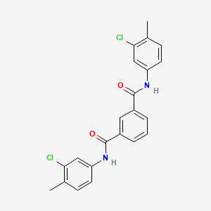 molecular formula C22H18Cl2N2O2 B3846158 N,N'-bis(3-chloro-4-methylphenyl)isophthalamide 