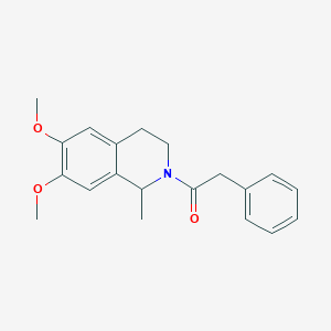 molecular formula C20H23NO3 B3846172 6,7-dimethoxy-1-methyl-2-(phenylacetyl)-1,2,3,4-tetrahydroisoquinoline 