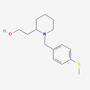 molecular formula C15H23NOS B3846180 2-{1-[4-(methylthio)benzyl]-2-piperidinyl}ethanol 