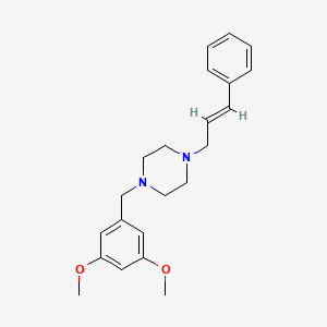 molecular formula C22H28N2O2 B3846187 1-(3,5-dimethoxybenzyl)-4-(3-phenyl-2-propen-1-yl)piperazine 