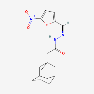 molecular formula C17H21N3O4 B3846203 2-(1-adamantyl)-N'-[(5-nitro-2-furyl)methylene]acetohydrazide 